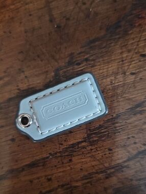 COACH Light Blue Leather Bag Charm